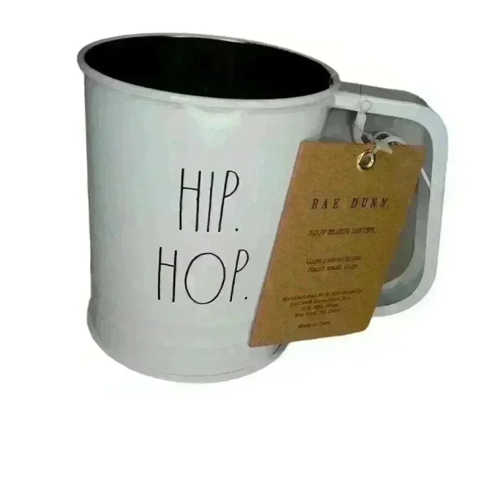 RAE Dunn 3 Cup Flour Sifter White HIP HOP